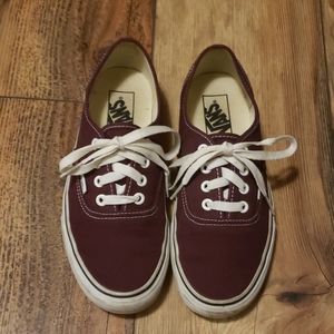 Van's maroon shoes